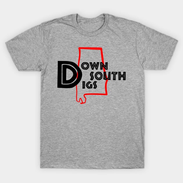 Alabama Outline T-Shirt by downsouthdigs